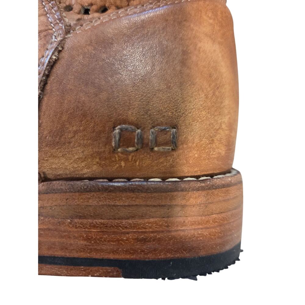 NEW Bed|Stu Bridgewater Boots 6 Driftwood Leather Perforated Boho Western Grunge - Picture 5 of 10